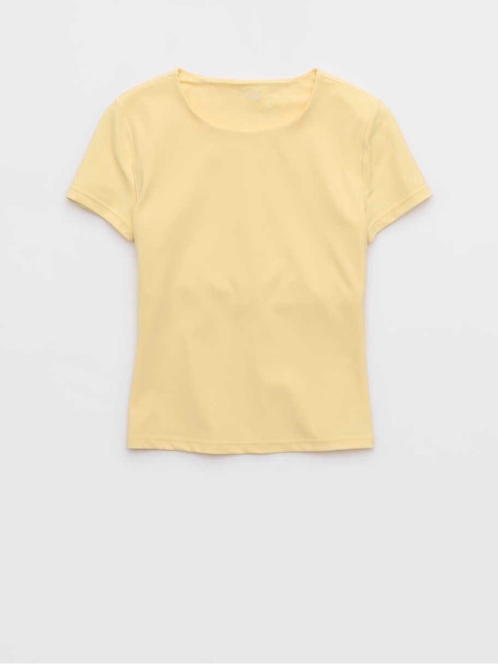 OFFLINE by Aerie Real Me Xtra Women’s Short Sleeve T Shirt in Yellow Notes - Picture 4 of 12